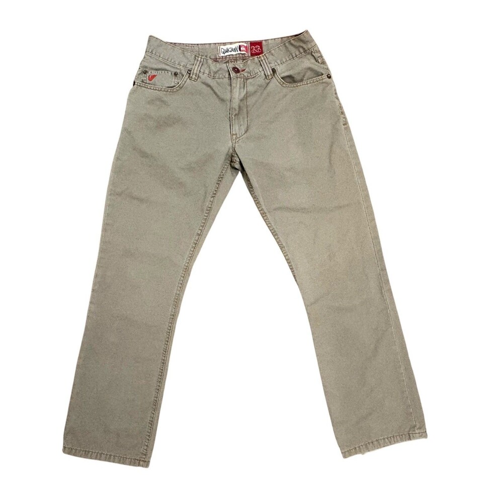 Quicksilver Pants Mens 33 X 32 Quick Jean Khaki 100% Cotton